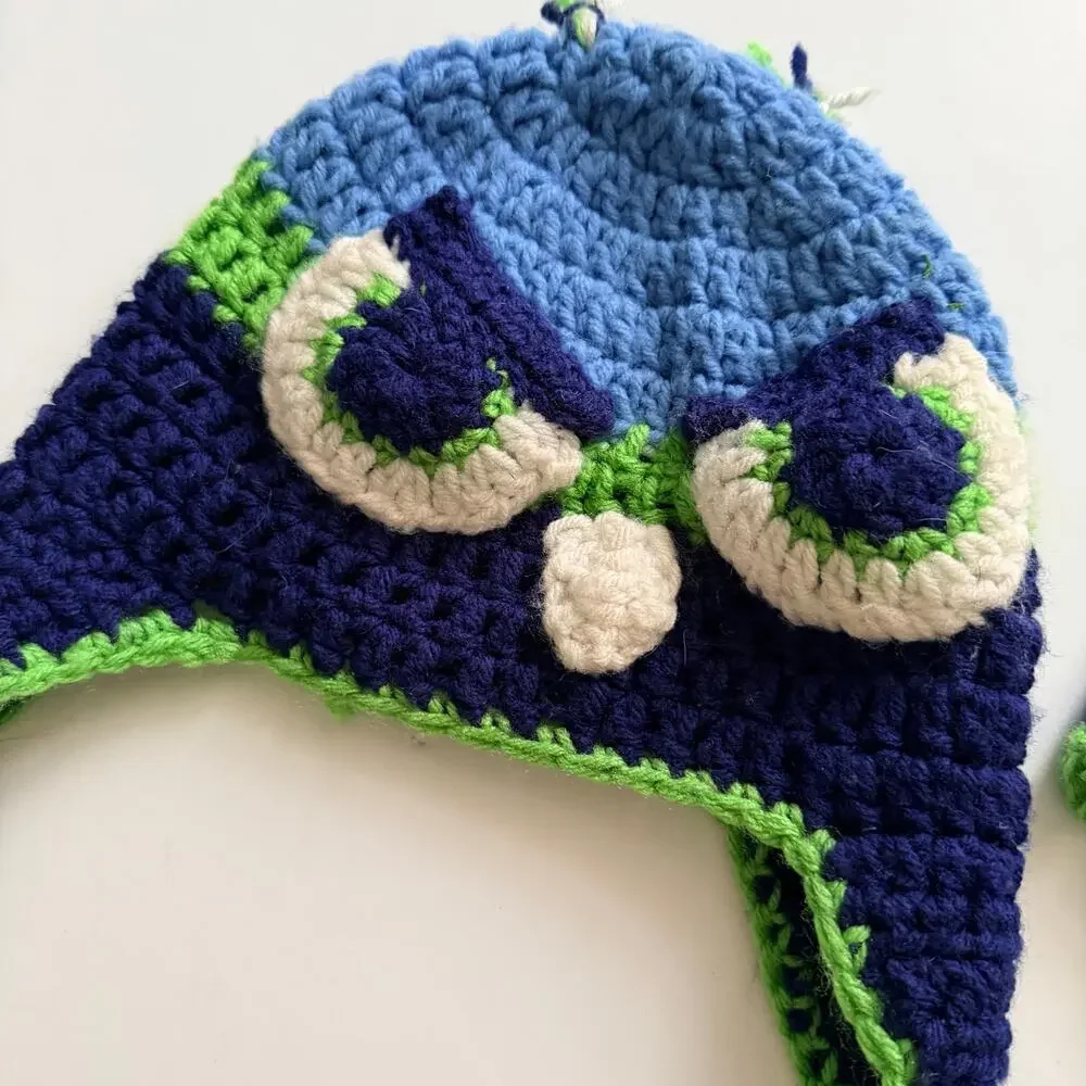 Handmade Crocheted Seahawks Beanie Bundle - Youth Size